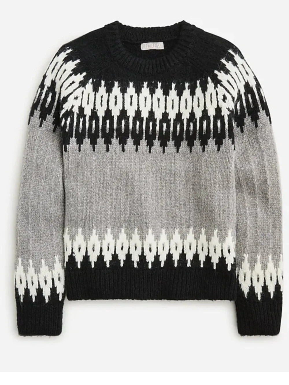 J.Crew Fair Isle Wool Alpaca Crewneck Sweater